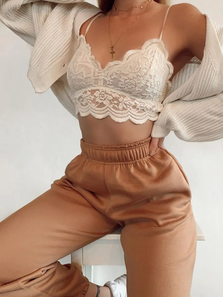 Barbara Oversized Fleece Joggers In Camel sold by Vivichi product image thumbnail 5