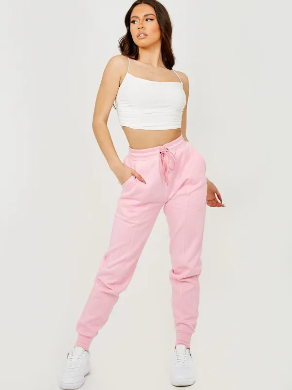 Rosana Seam-Detail Fleece Jogger In Pink sold by Vivichi