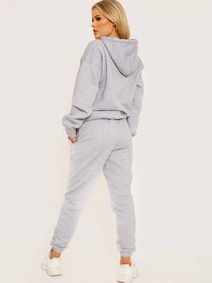 Haley Oversized Hoodie & Jogger Fleeced Co-ord In Grey sold by Vivichi product image thumbnail 5