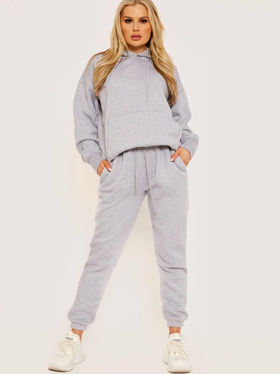 Haley Oversized Hoodie & Jogger Fleeced Co-ord In Grey sold by Vivichi product image thumbnail 2