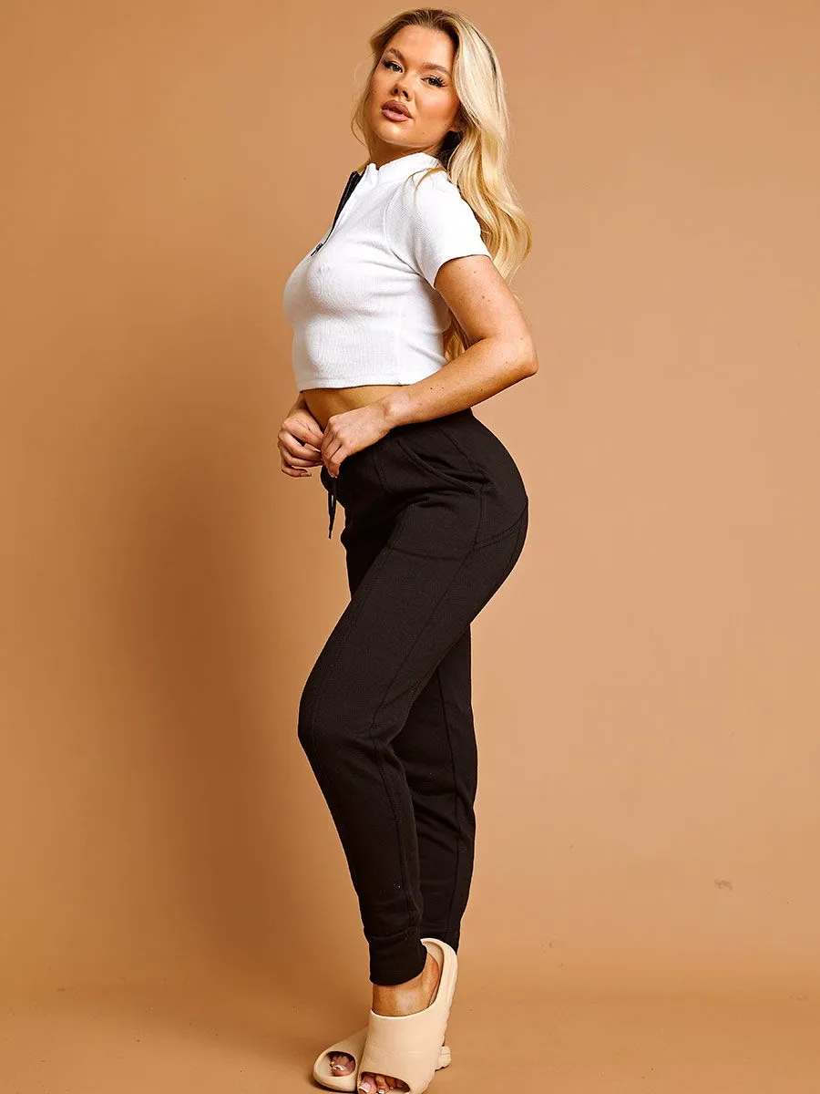 Rosana Seam-Detail Fleece Jogger In Black sold by Vivichi product image thumbnail 3