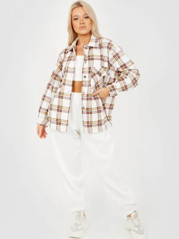 Colette Classic Thick Colour Block Shacket In Beige sold by Vivichi