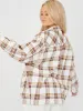Colette Classic Thick Colour Block Shacket In Beige sold by Vivichi