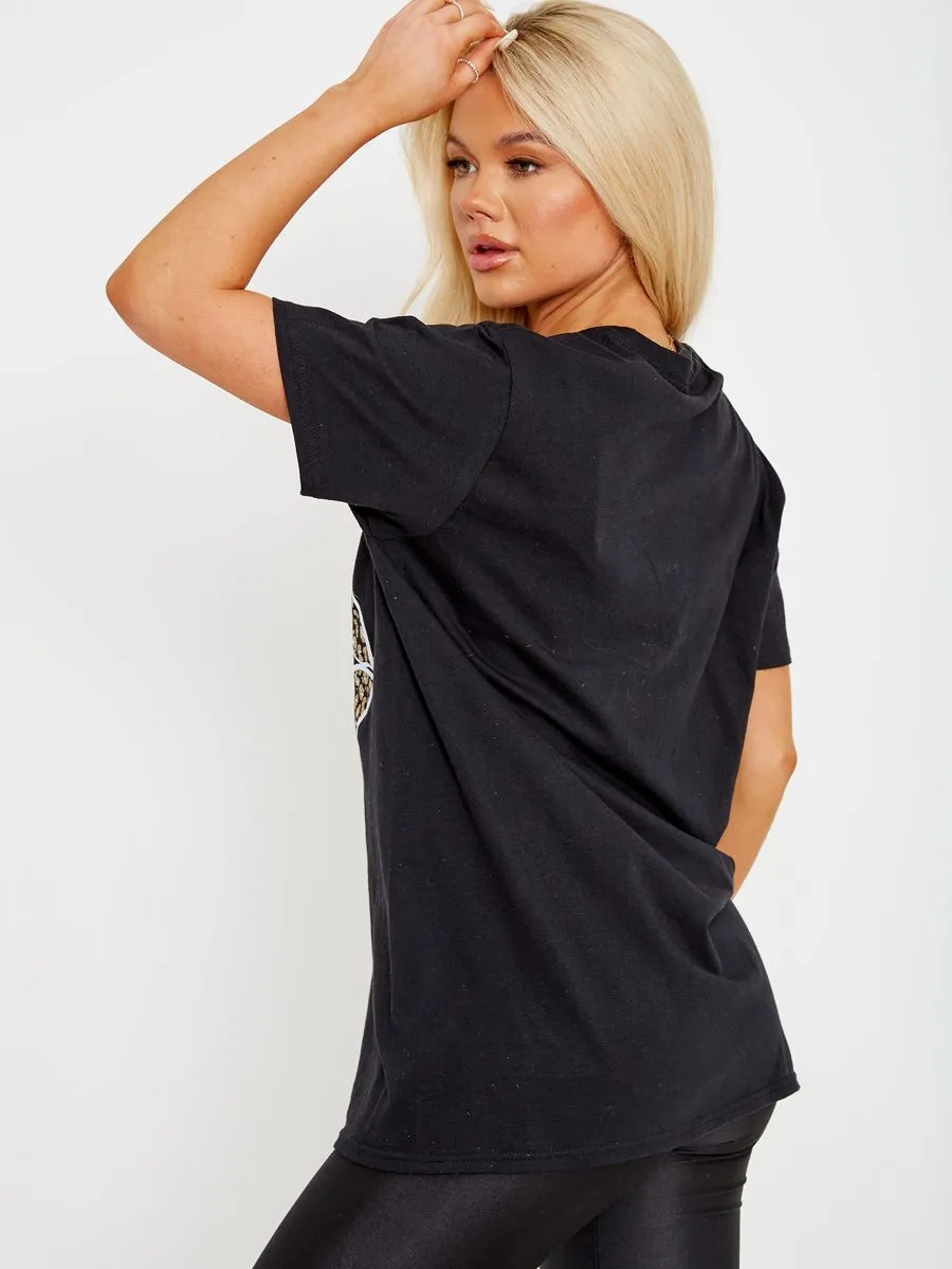 Carol Mon Cherie Lip Graphic Printed T-Shirt In Black sold by Vivichi product image thumbnail 3