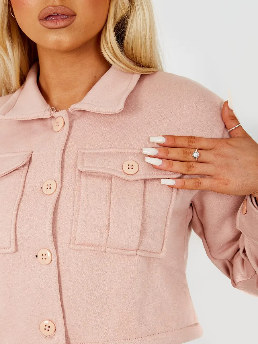 Marie Utility Button Top & Jogger Co-ord In Rose sold by Vivichi product image thumbnail 3