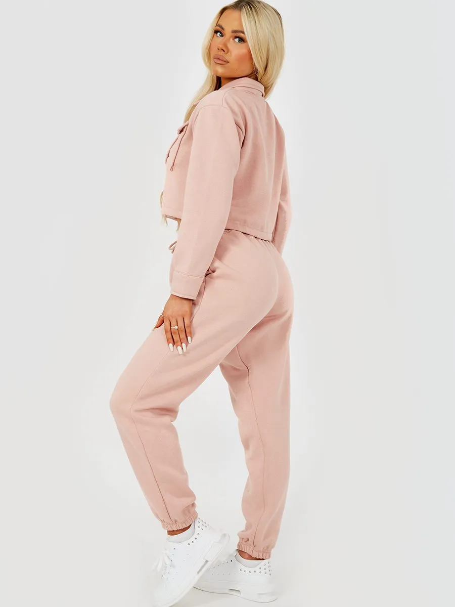 Marie Utility Button Top & Jogger Co-ord In Rose sold by Vivichi product image thumbnail 4