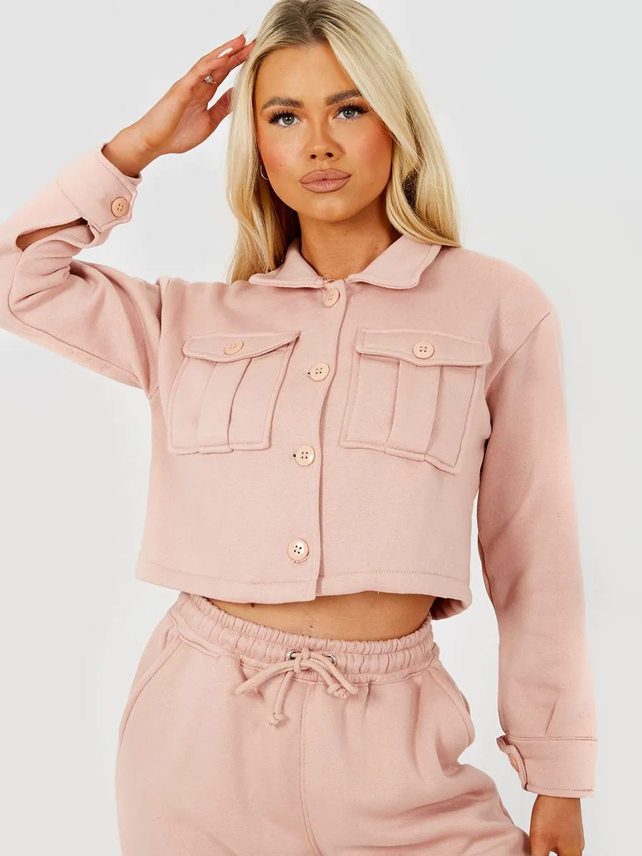 Marie Utility Button Top & Jogger Co-ord In Rose sold by Vivichi product image thumbnail 2