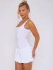 Halsey Square Neck Puffed Hem Mini Balloon Dress In White sold by Vivichi