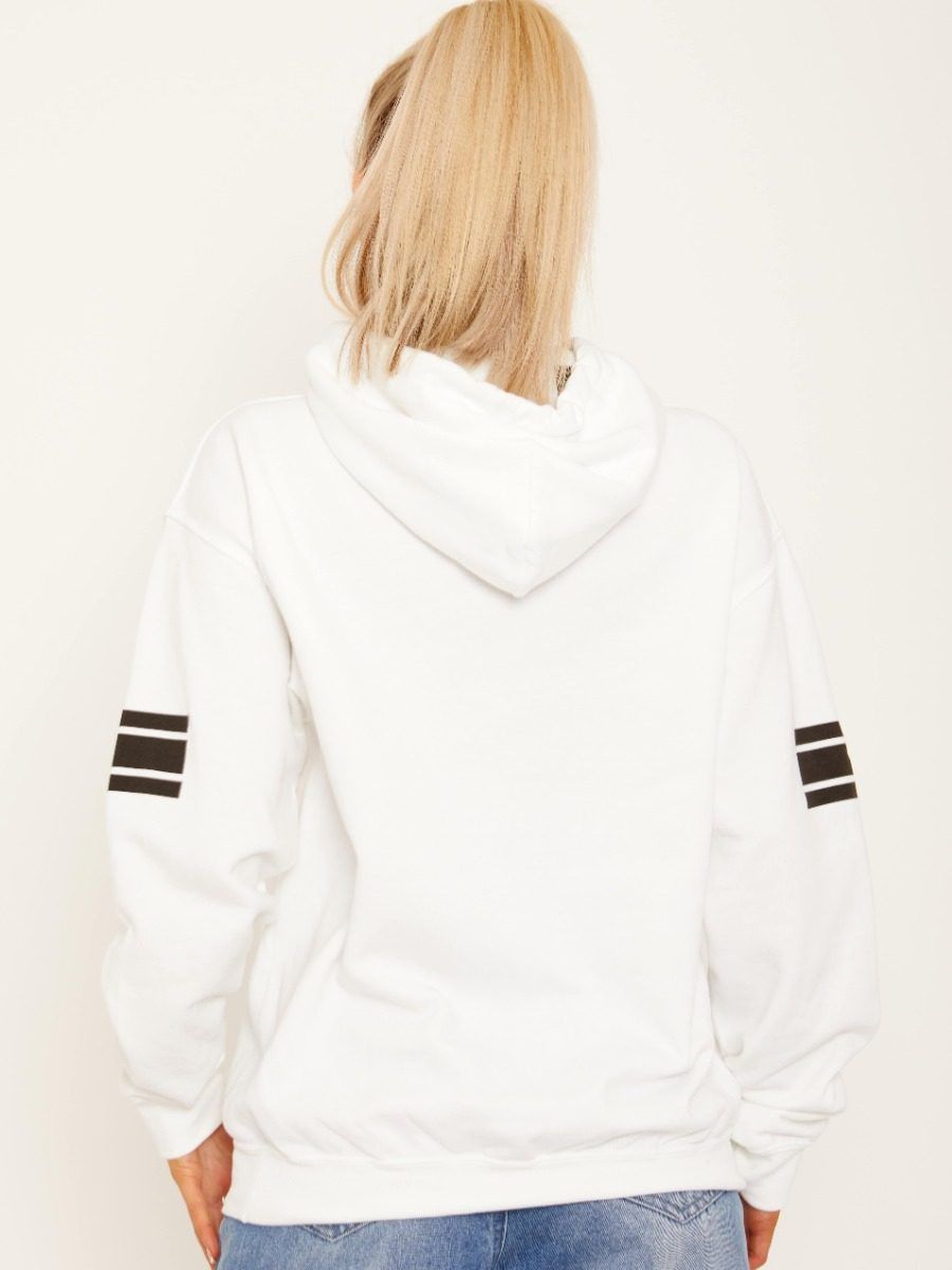 Jenni California 98 Graphic Print Fleeced Hoodie In White sold by Vivichi product image thumbnail 3