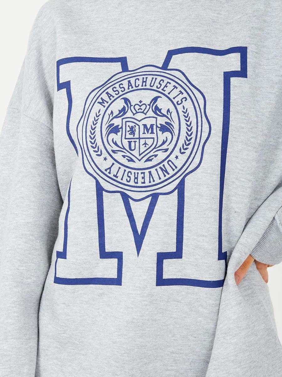 Sandy Massachusetts University Graphic Sweatshirt Jumper In Grey sold by Vivichi product image thumbnail 2