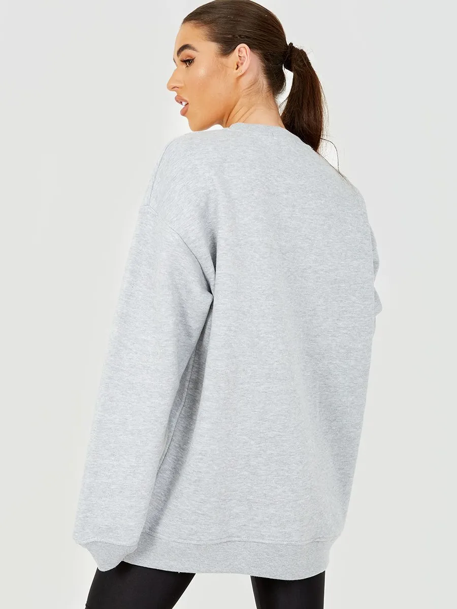 Sandy Massachusetts University Graphic Sweatshirt Jumper In Grey sold by Vivichi product image thumbnail 3