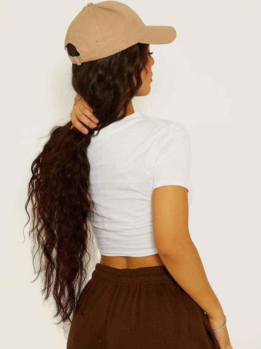 Eva California Graphic Print Crop Top In White sold by Vivichi product image thumbnail 3