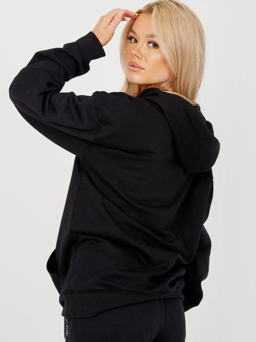 Saema Glittered Dragon Fleeced Hoodie In Black sold by Vivichi product image thumbnail 3