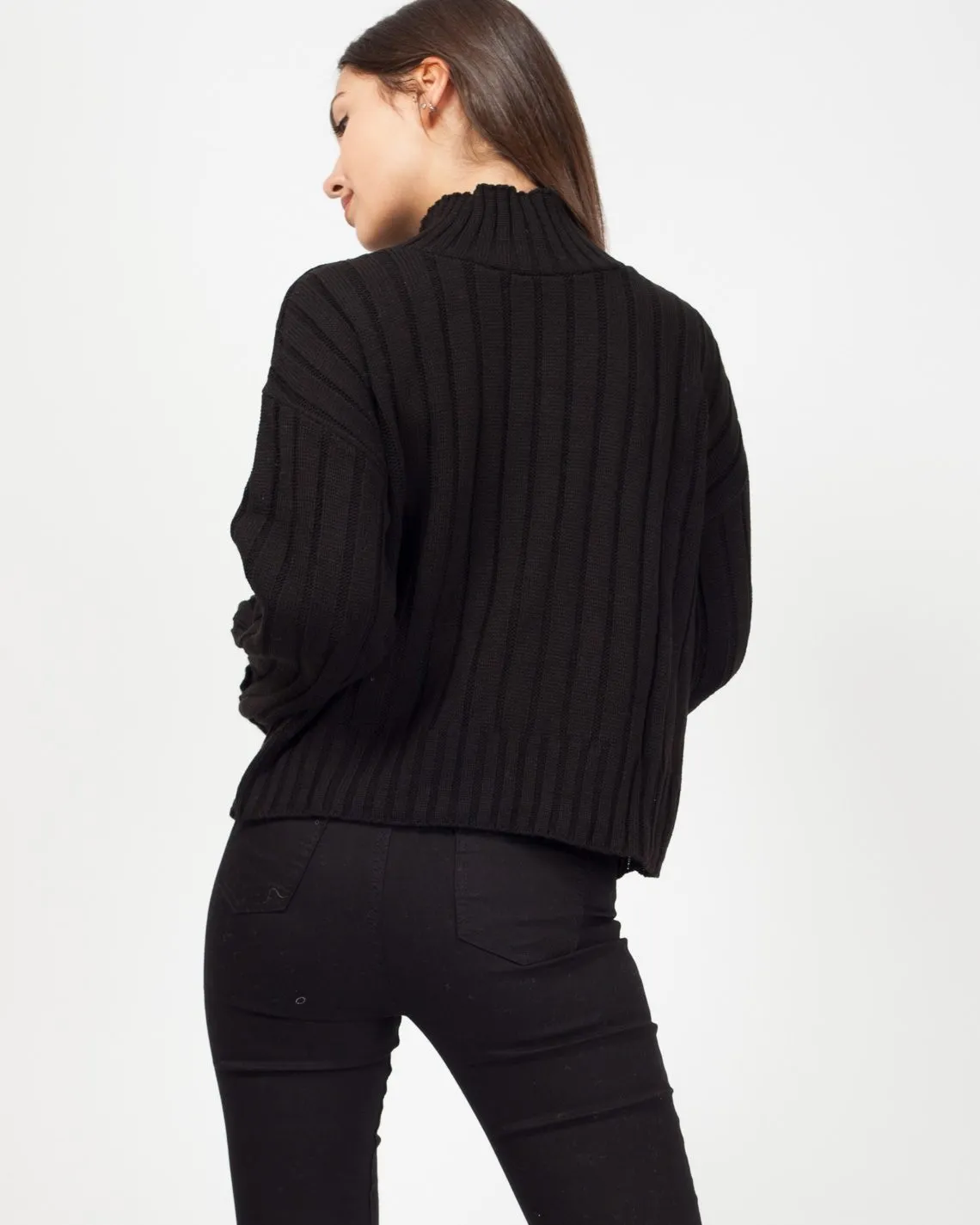 Karlie Turtle Neck Knitted Jumper In Black sold by Vivichi product image thumbnail 2