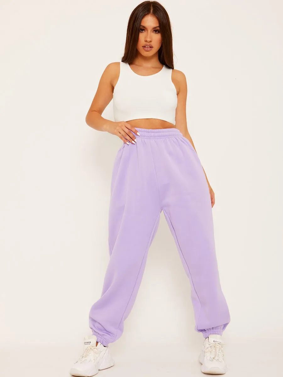 Barbara Oversized Fleeced Joggers In Lilac sold by Vivichi product image thumbnail 2
