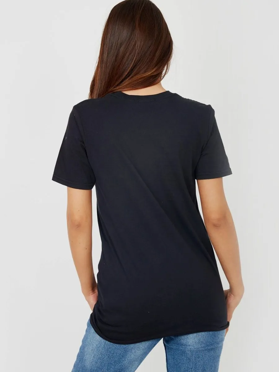Carrie Good Vibes Butterfly Graphic Printed T-Shirt In Black sold by Vivichi product image thumbnail 4
