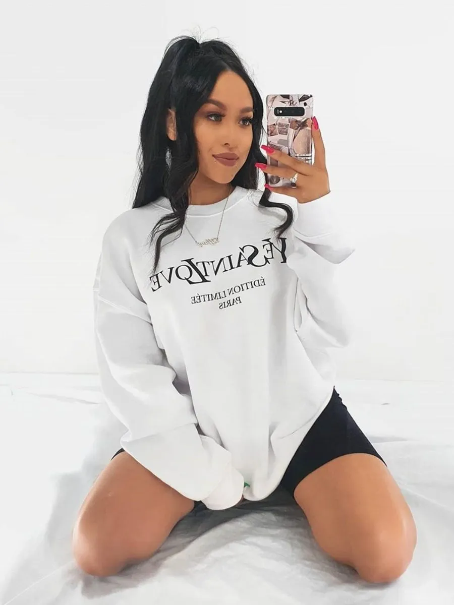 Gracie Ye Saint Love Sweatshirt Jumper In White sold by Vivichi product image thumbnail 4