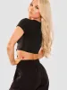 Jodie Self-Tie Cropped Top In Black sold by Vivichi