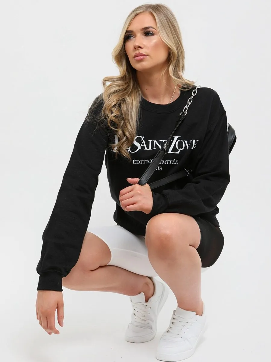 Gracie Ye Saint Love Sweatshirt Jumper In Black sold by Vivichi product image thumbnail 3
