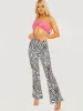 Zendaya Zebra Print Flared Trousers In Monochrome sold by Vivichi