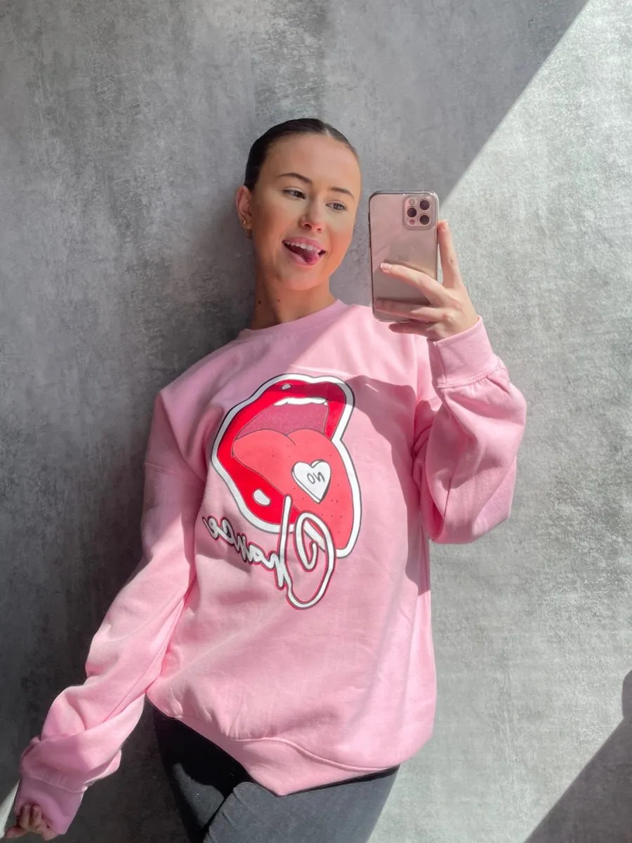 Emilly No Chance Graphic Sweatshirt Jumper In Pink sold by Vivichi product image thumbnail 2