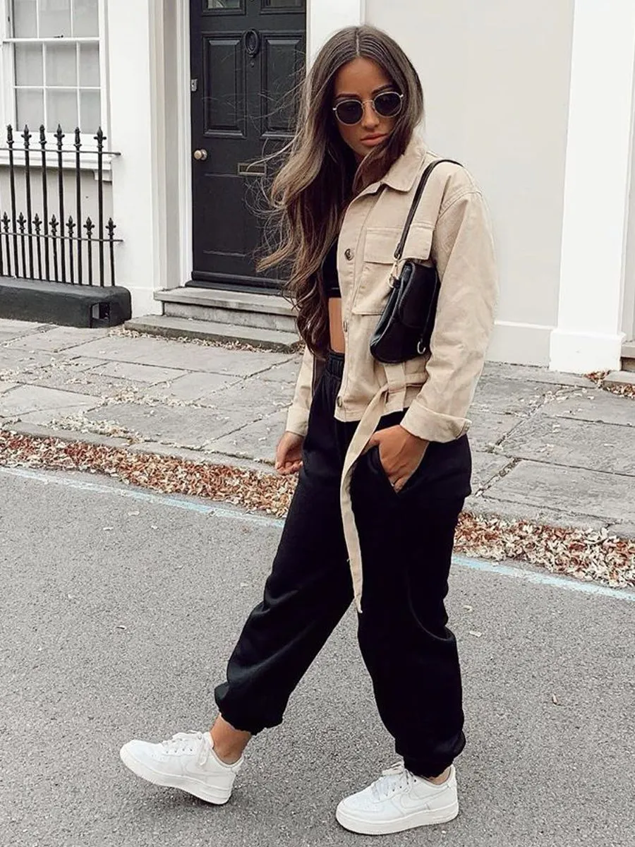 Barbara Oversized Fleece Joggers In Black sold by Vivichi product image thumbnail 3