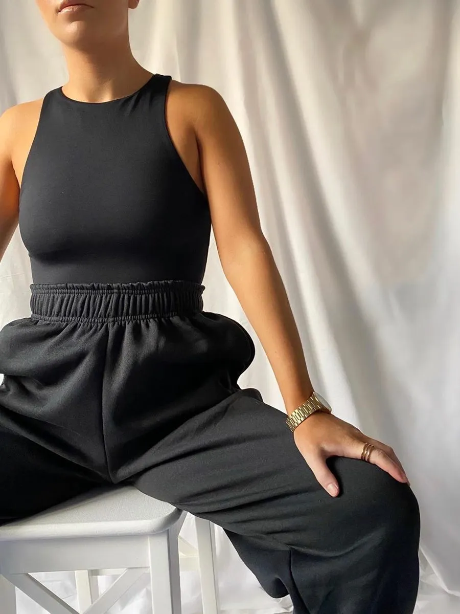 Barbara Oversized Fleece Joggers In Black sold by Vivichi product image thumbnail 4