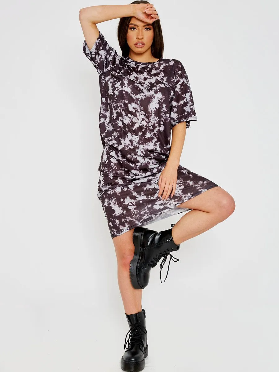 Paris Tie-Dye Midi Dress In Black sold by Vivichi product image thumbnail 4