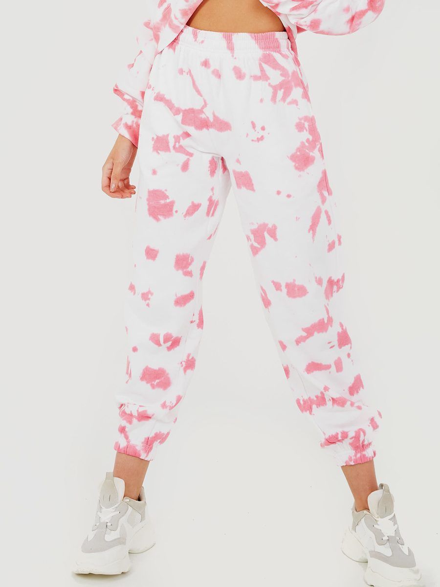 Angella Tie-Dye Oversized Fleece Joggers In Pink sold by Vivichi product image thumbnail 2
