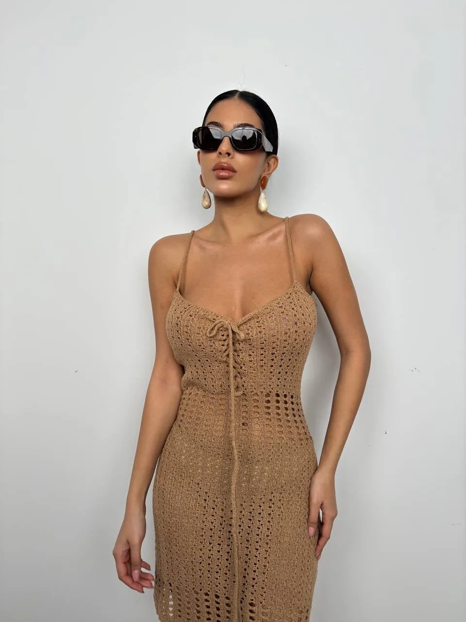 *PRE-ORDER* Kelly Knitted Mini Dress In Mocha sold by Vivichi product image thumbnail 2