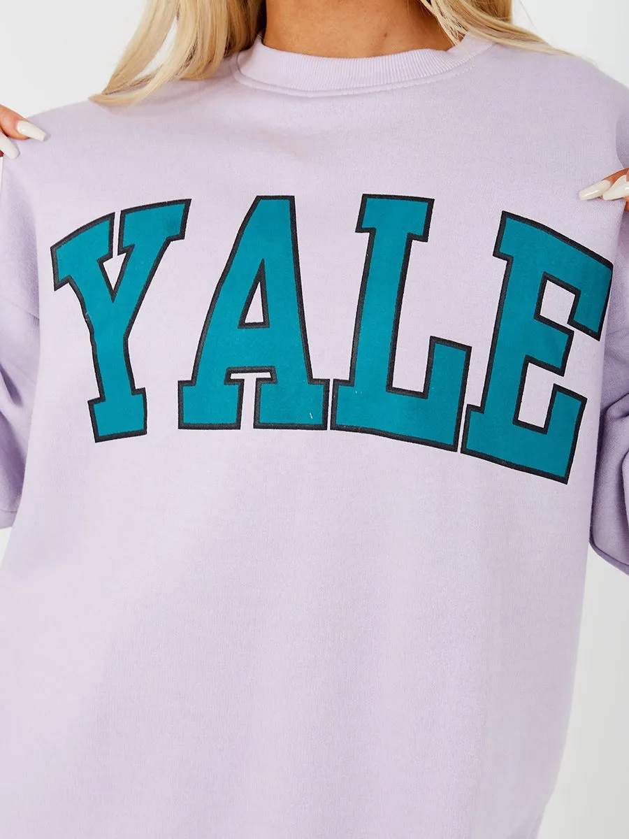 Nessy YALE Graphic Sweatshirt Jumper In Lilac sold by Vivichi product image thumbnail 2