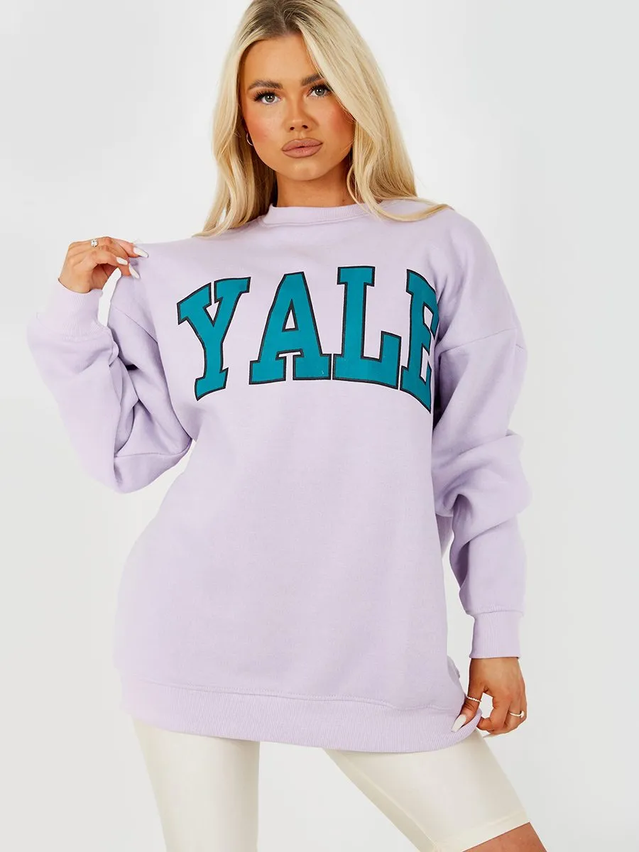 Nessy YALE Graphic Sweatshirt Jumper In Lilac sold by Vivichi product image thumbnail 4