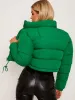 Dora Cropped Puffer Jacket In Green sold by Vivichi