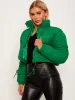Dora Cropped Puffer Jacket In Green sold by Vivichi