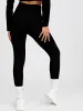 Daya Patricia Long Sleeves Ribbed Crop Top & Leggings Co-ord In Black sold by Vivichi