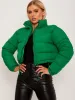 Dora Cropped Puffer Jacket In Green sold by Vivichi