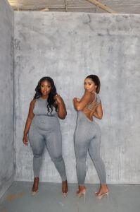 Flower Grey H Jumpsuit sold by Honeyz