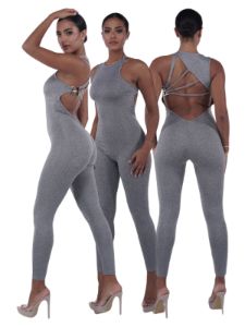 Flower Grey H Jumpsuit sold by Honeyz