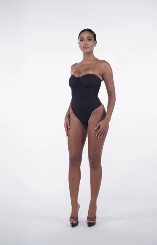 Black Corset Bodysuit sold by Honeyz