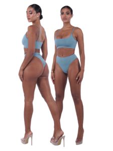 Ocean Blue Signature Bra & Knickers Set sold by Honeyz