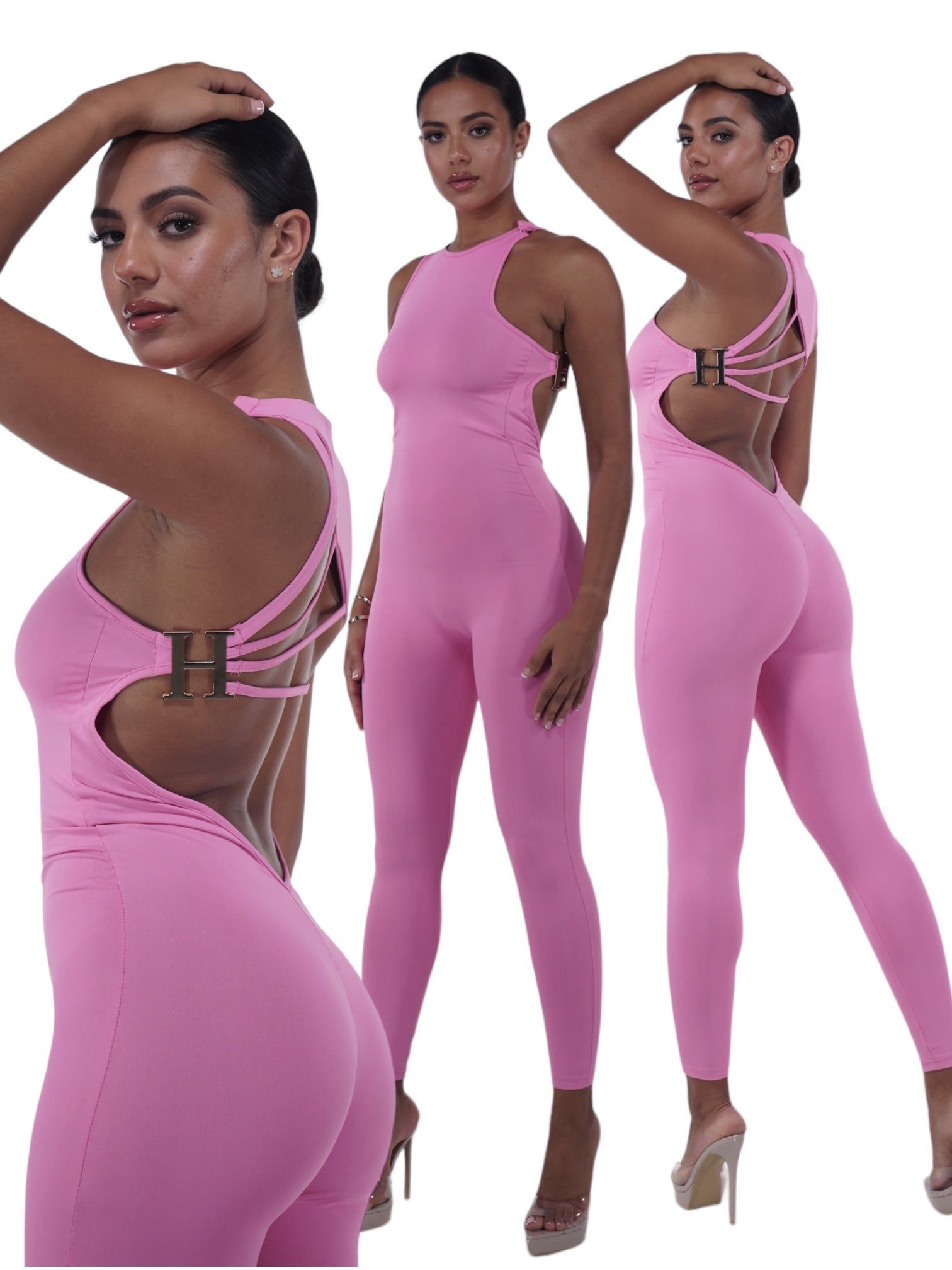 Pink H Jumpsuit sold by Honeyz