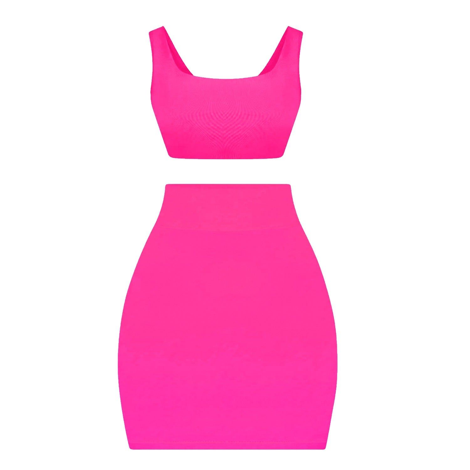 Hot Pink Soft Bandage Two Piece Mini sold by Honeyz