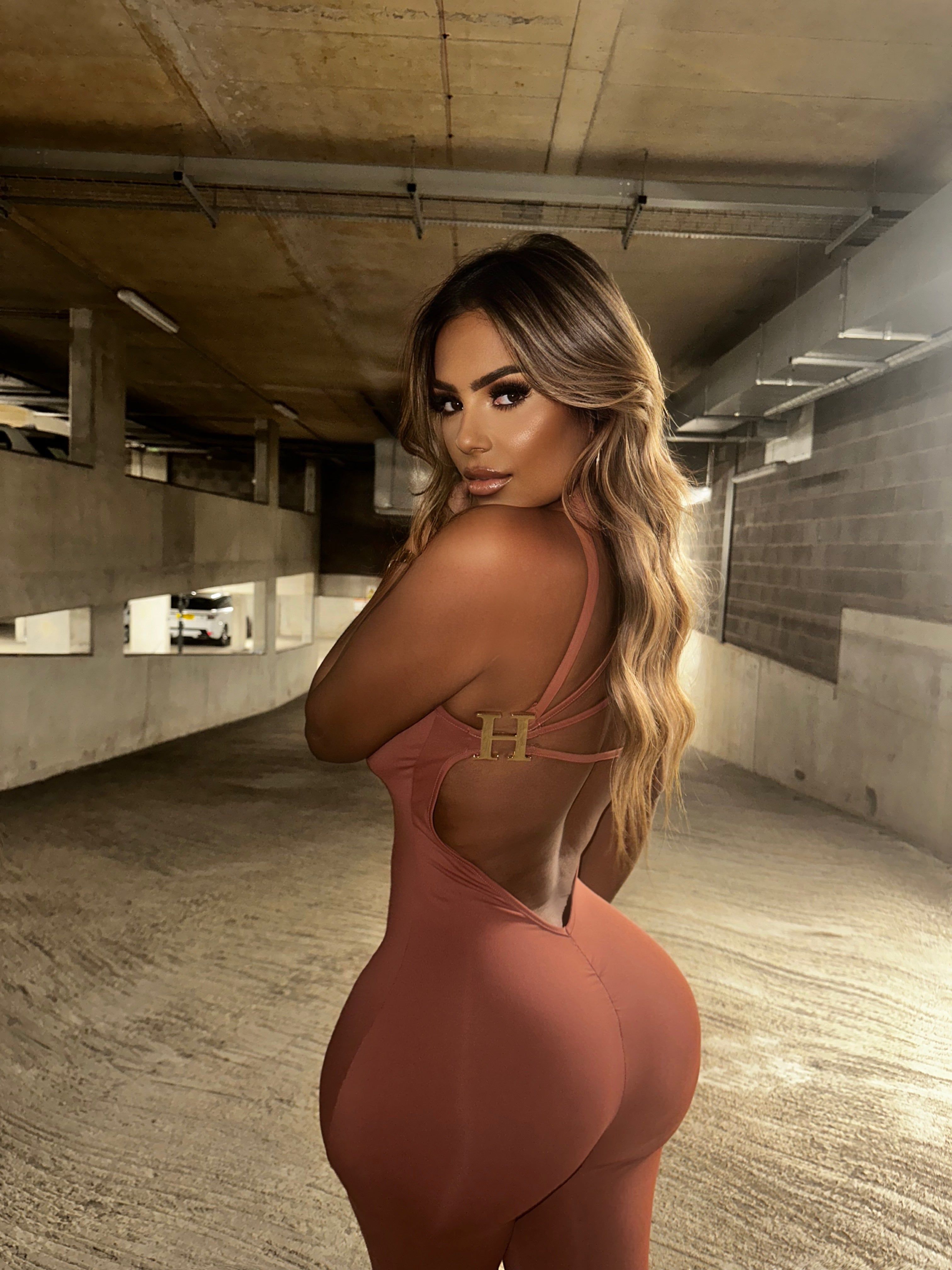 Rust H Jumpsuit sold by Honeyz