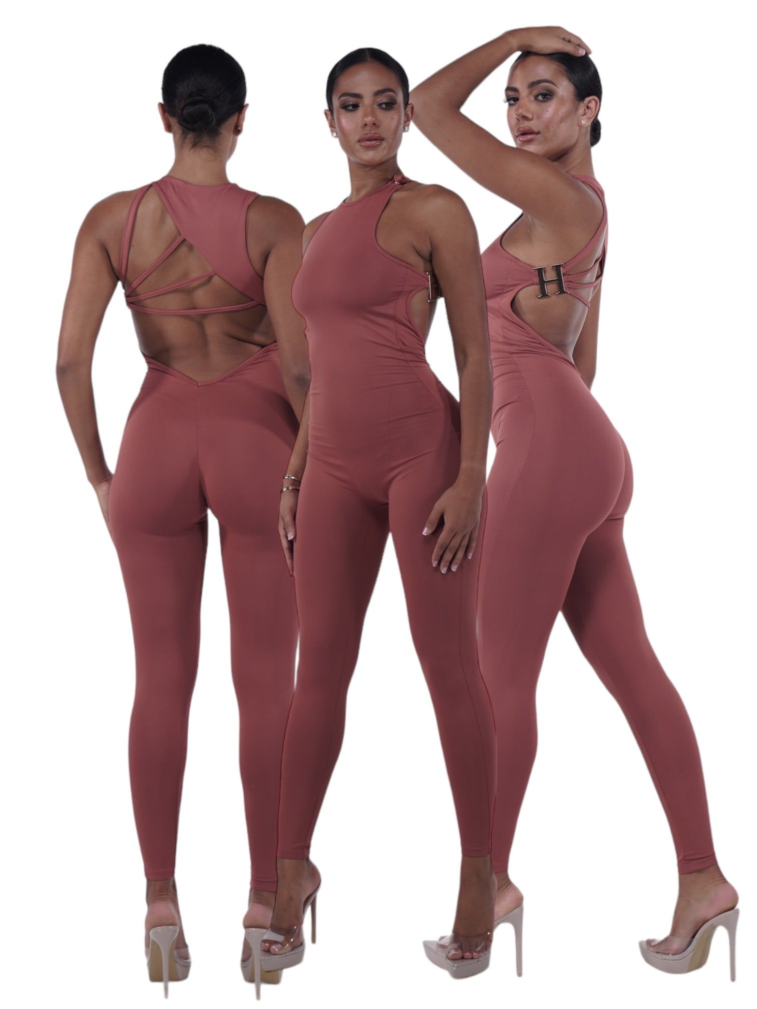 Rust H Jumpsuit sold by Honeyz product image thumbnail 3