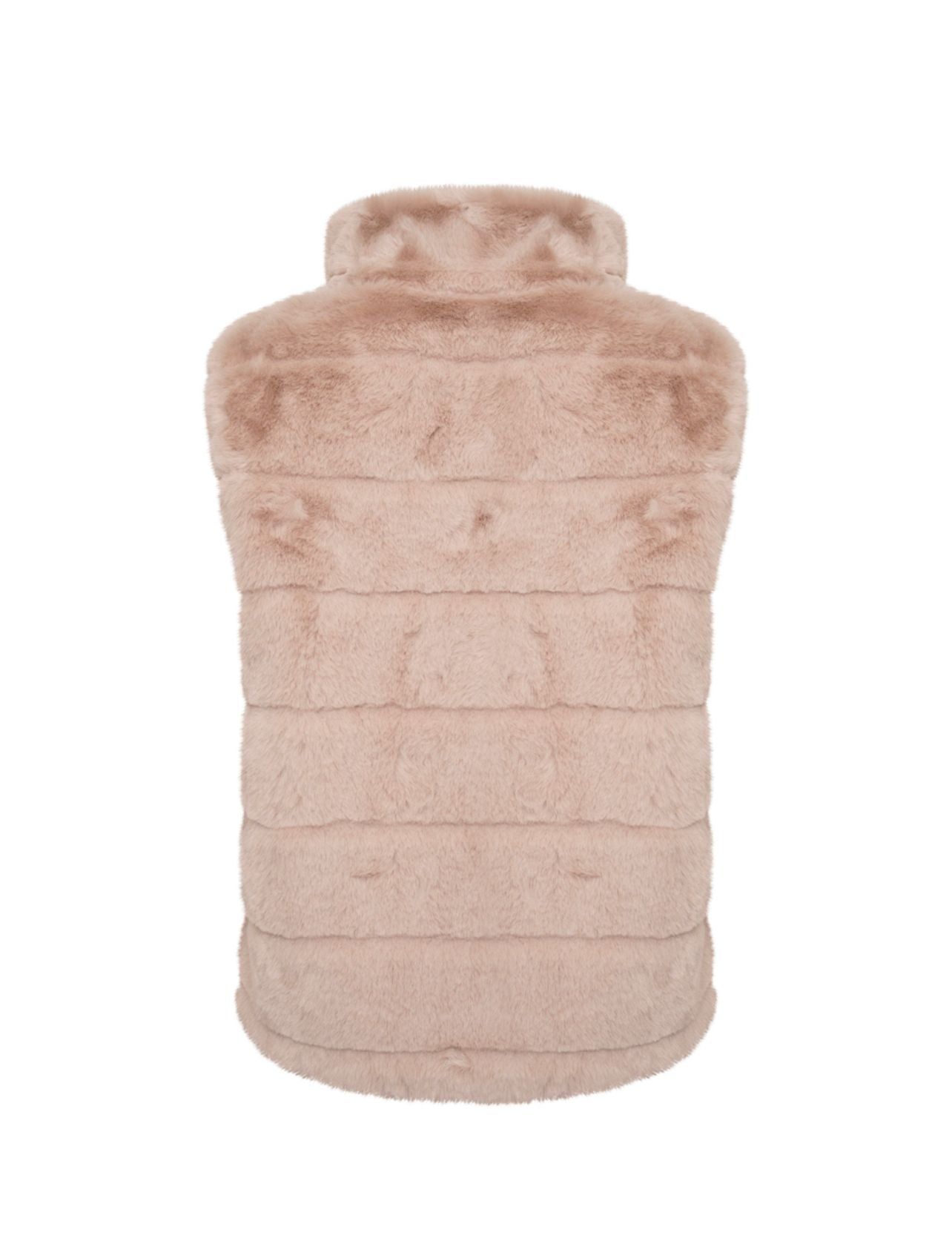Beige Faux Fur Gilet sold by Honeyz product image thumbnail 2