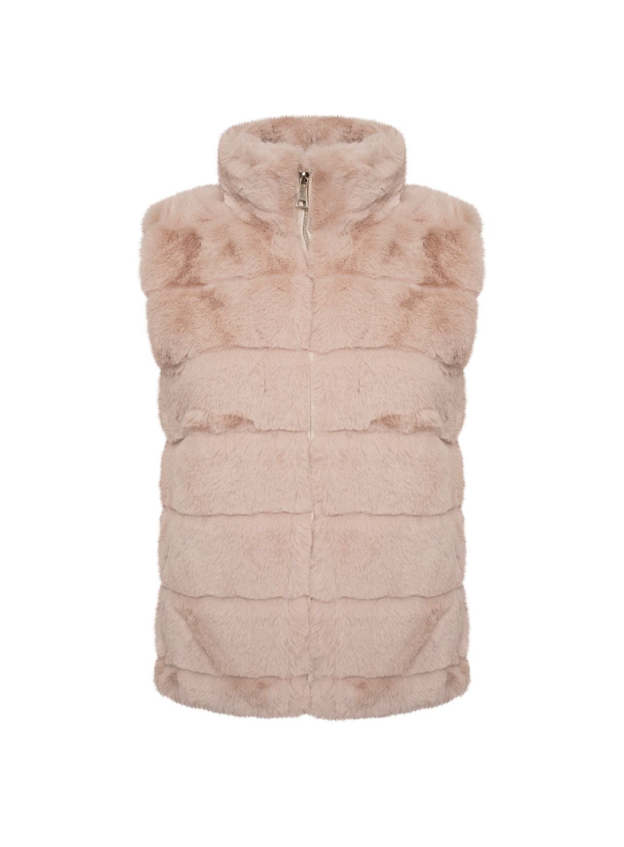 Beige Faux Fur Gilet sold by Honeyz
