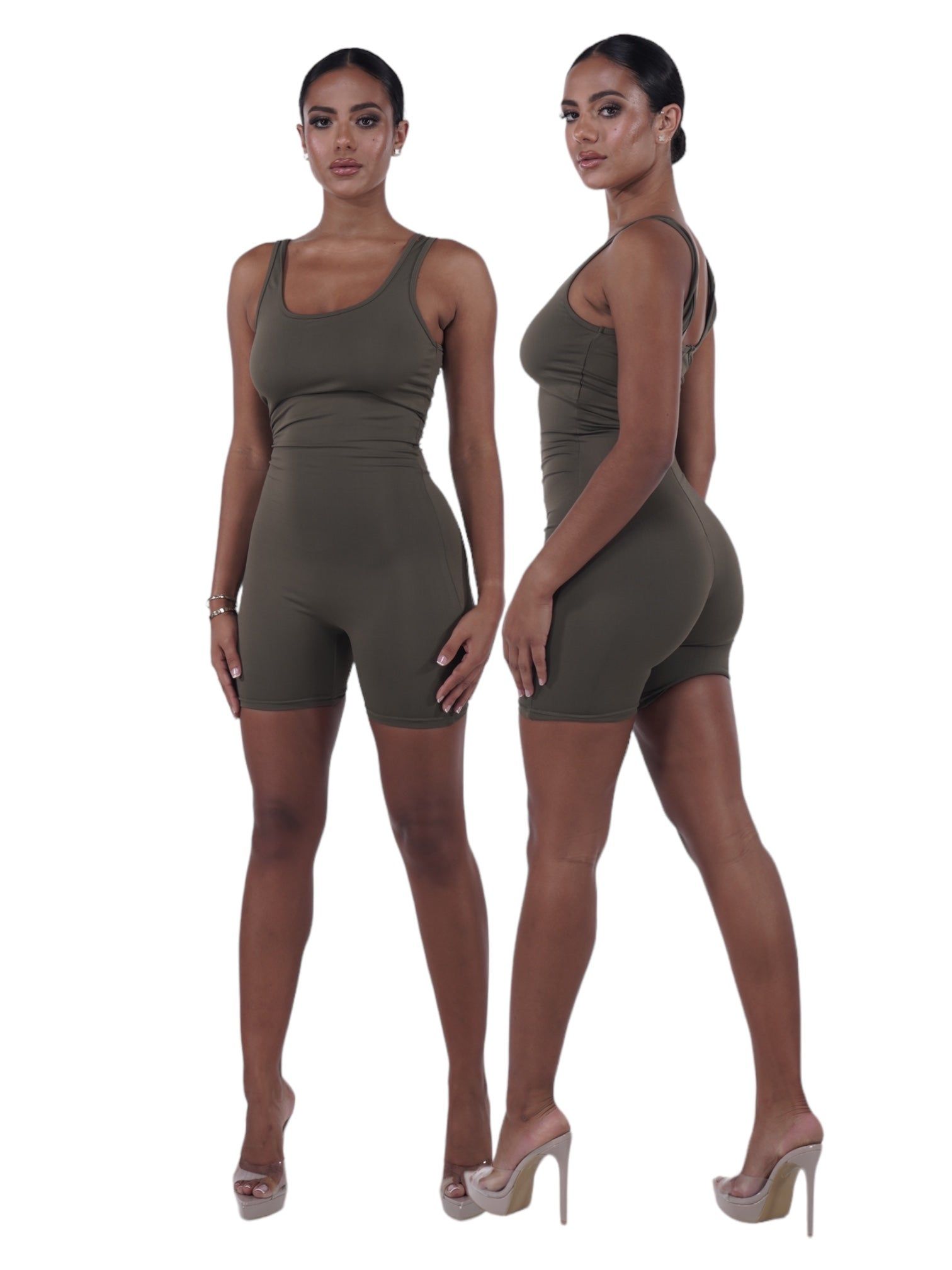 Khaki Signature Romper sold by Honeyz product image thumbnail 2