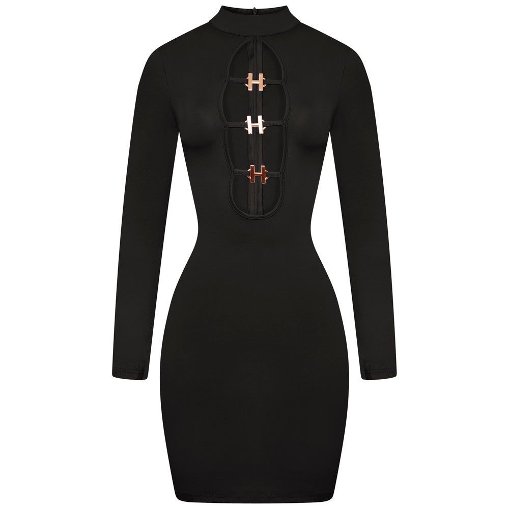 Black H Mini Dress sold by Honeyz