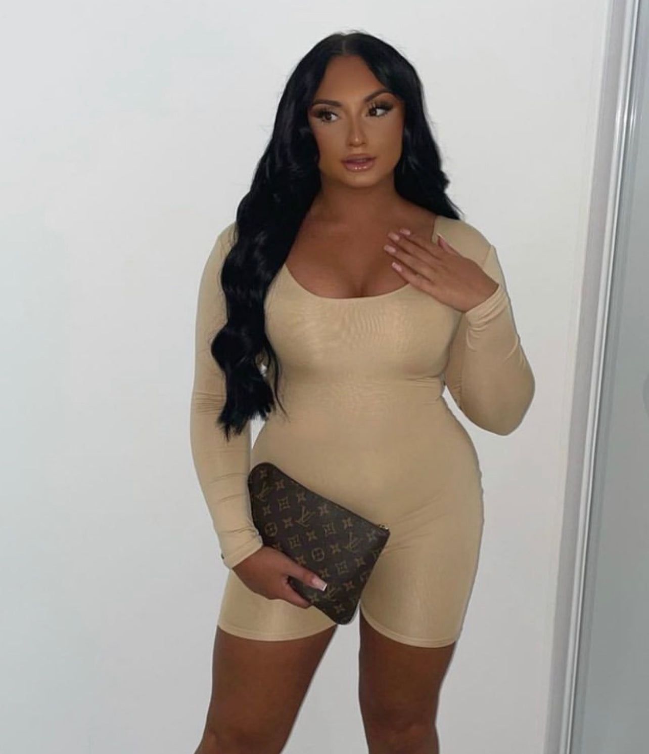 Beige Double Up Playsuit sold by Honeyz product image thumbnail 5