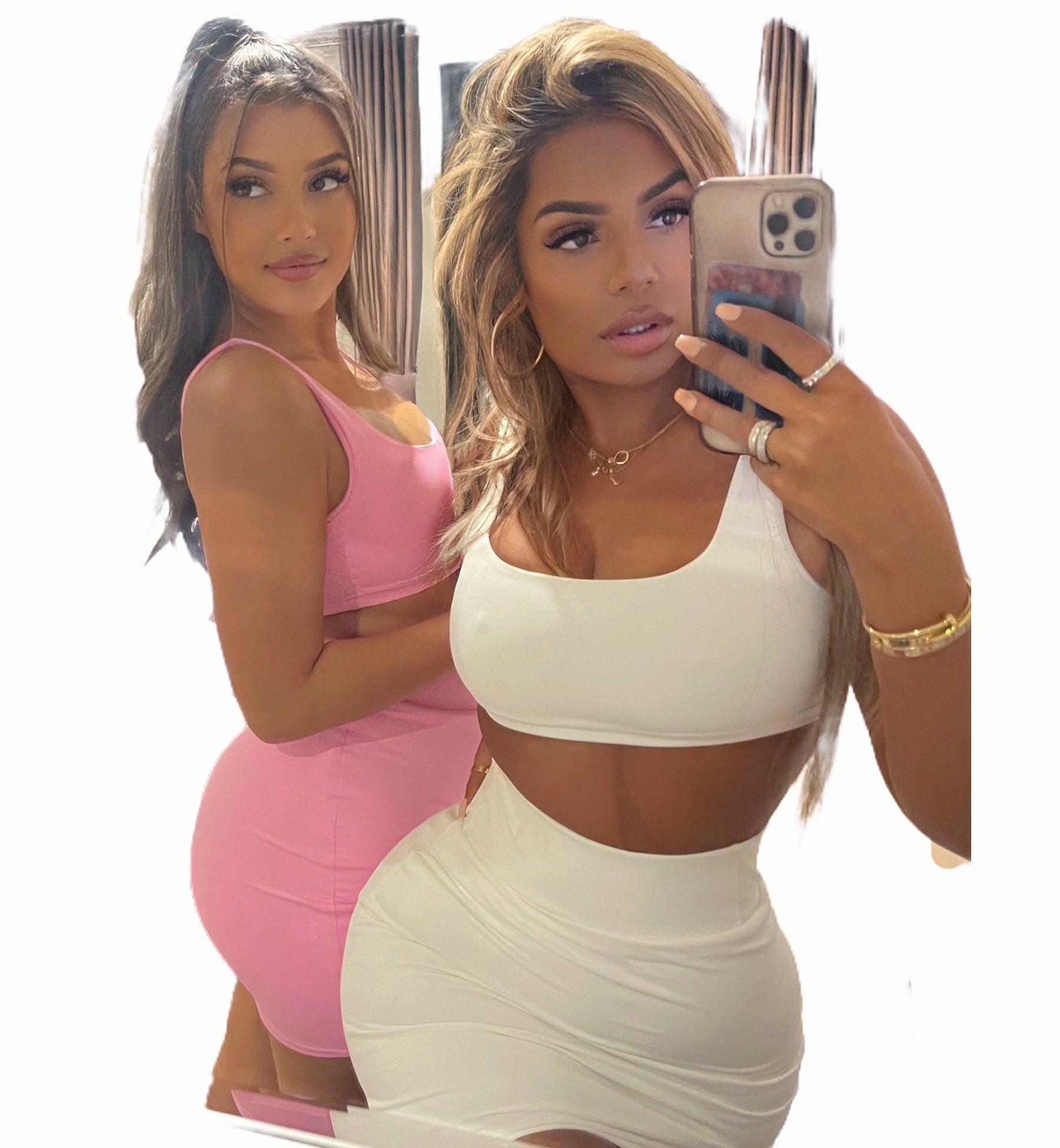 Pink Soft Bandage Two Piece Mini sold by Honeyz product image thumbnail 3